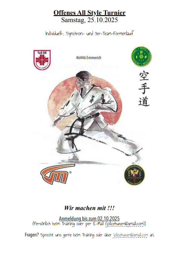 Flyer zum All-Style-Turnier