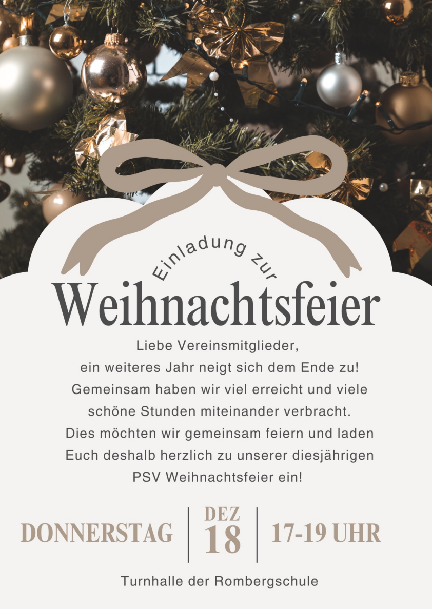 Einladung zur Weihnachtsfeier